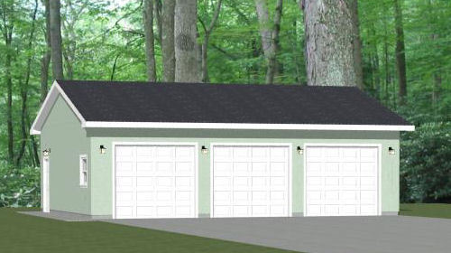 36x28 3-Car Garage -- 1,008 sq ft -- PDF Floor Plan -- Model 36x28 3-Car Garage -- 1,008 sq ft -- PDF Floor Plan -- Model