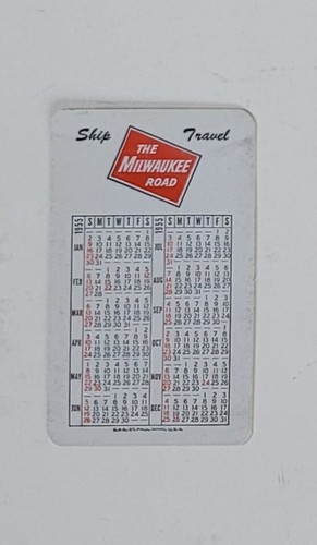 Vintage 1955 The Milwaukee Route of Super Dome Hiawathas Taschenkalenderkarte - Bild 2 von 2
