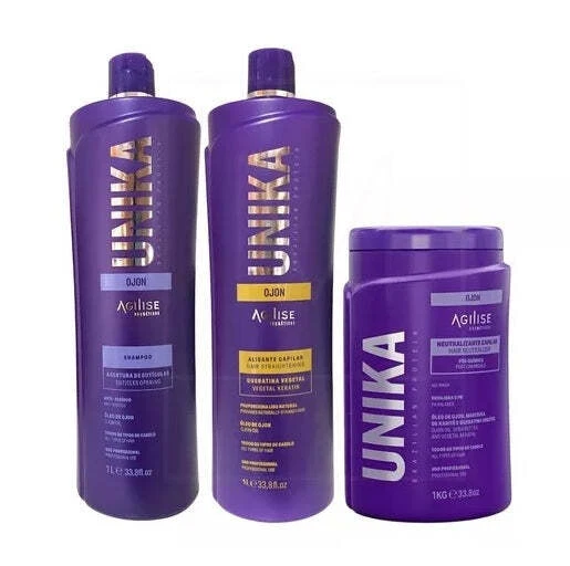 Agilise Professional Unika Hair Shampoo + Ojon Progressive + Neutralizer 3 x1 Lt