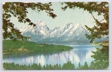 Postcard Wyoming The Grand Tetons and Jackson Lake
