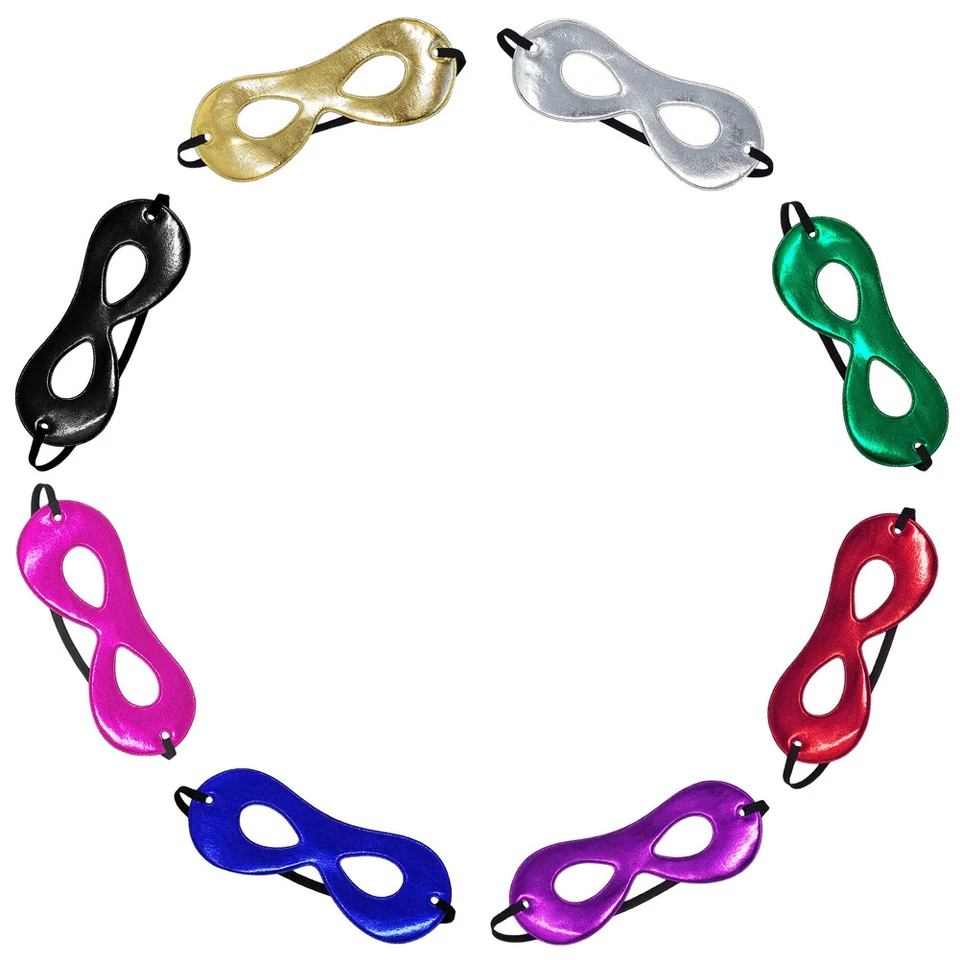 Adult Shiny Red Superhero Mask ~ FUN HALLOWEEN COSTUME NEW YEAR PARTY EYE MASK - Image 2 of 2