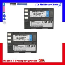 2x Batterie EN-EL3e ENEL3e pour NIKON D-Series D100 D200 D300 D300S D50 D70 D80