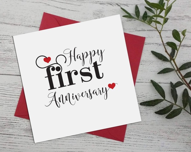 Happy 1st Wedding Anniversary First Greeting Cards Wife Paper Husband A16 For Sale Ebay