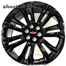 24 Inch Gloss Black 2020 Chevy Tahoe Suburban Oe Replica 5666 Wheels 6x5.5 24