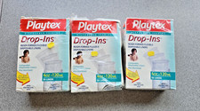 VTG 1997 Playtex Drop Ins 4 oz 50 Disposable Liners 3 Boxes Read