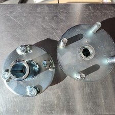 2 Wheel ADAPTER HUBS 1" LIVE AXLE 4 LUG ATV GO KART TRAILER. STEP-DOWN TO 3/4''