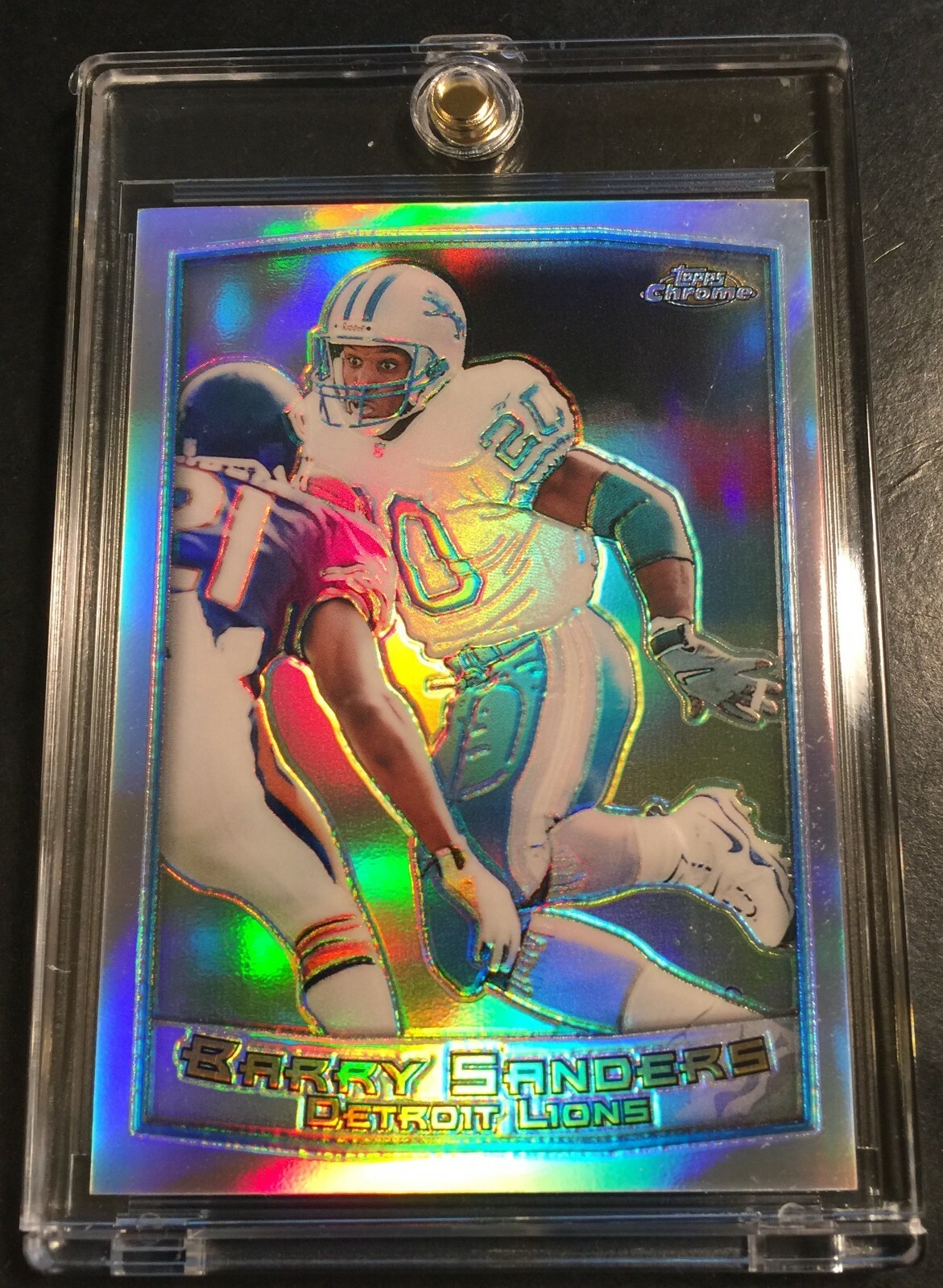 1999 BARRY SANDERS TOPPS CHROME REFRACTOR #25 LIONS HOF (423)
