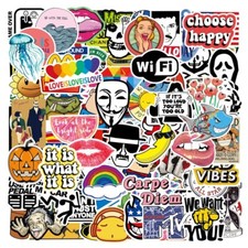 US 100pcs Skateboard Stickers Bomb Vinyl Laptop waterbottle Luggage Decals Dope