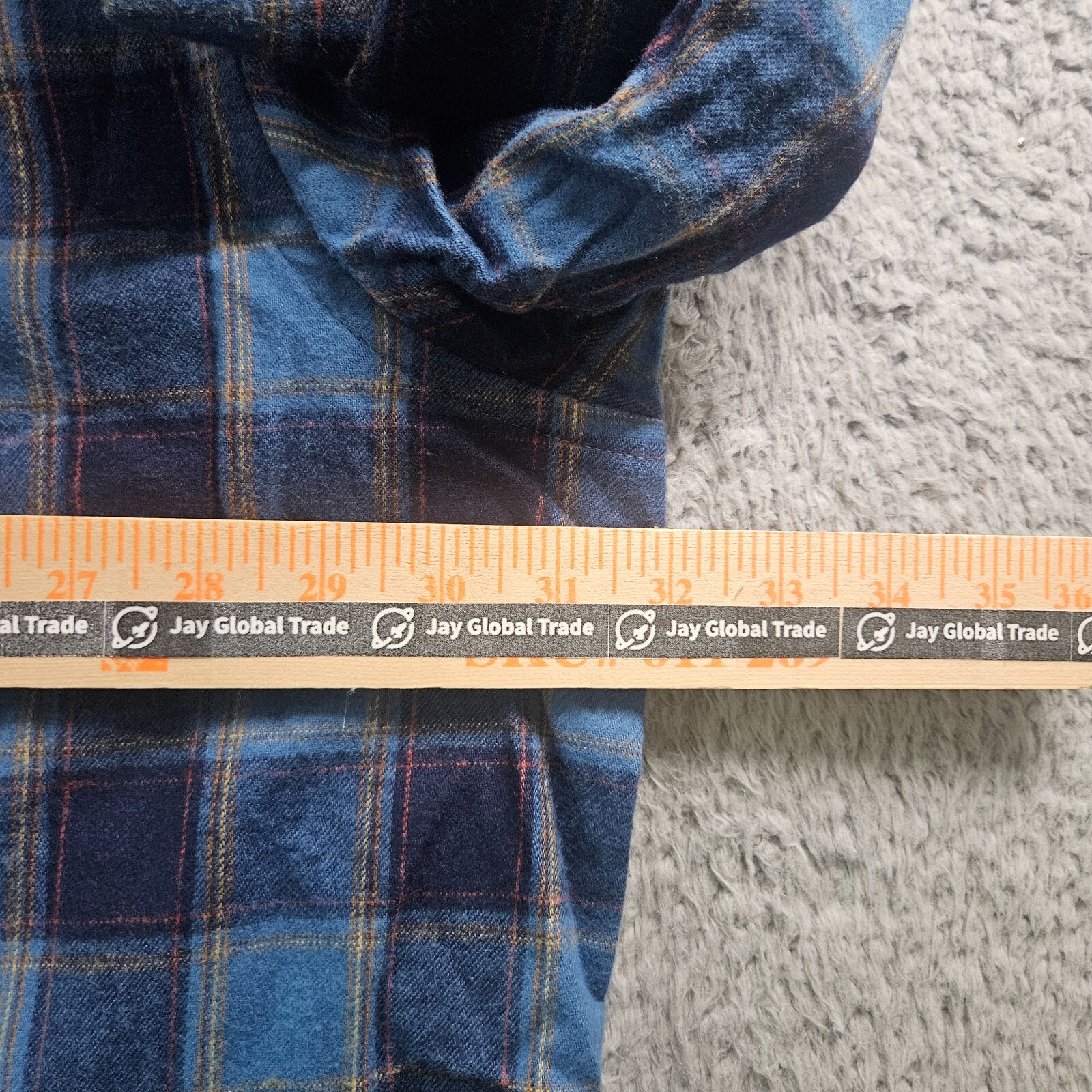 NWT Roundtree & Yorke Portuguese Flannel Shirt Men 3XB Blue Plaid