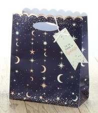 Sac cadeau de Noël moyen design étoiles de minuit
