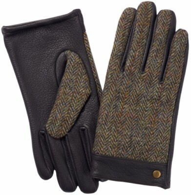 Failsworth Lundale Harris Tweed Lederhandschuhe