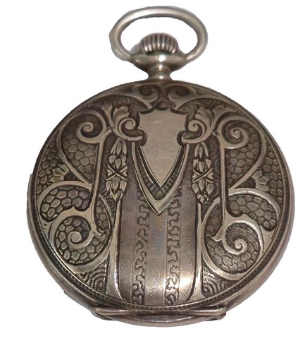 Vintage Arly Milking Scene 15 Jewel Mechanical Pocket Watch UT 6445 Swiss Vintage Arly Milking Scene 15 Jewel Mechanical Pocket Watch  main image 3