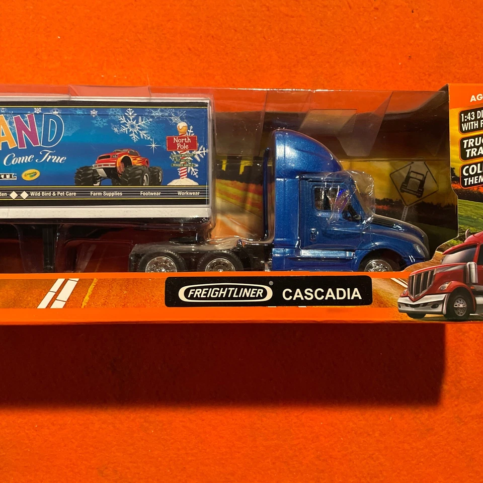 Remolque semirremolque BLAIN'S FARM & FLOET TOYLAND 1:43 diecast Freightliner Foto 2 de 4