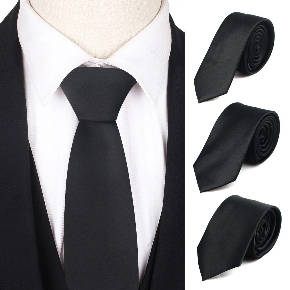 YEHUIMEI YM Corbatas De Vestir,Corbatas Para Hombres,Corbata Negra Fina, Corbatas De Hombre Estrechas,Corbatas Hombre,Corbata Negra Hombre,Para  Business Fiesta Oficina Boda Regalo De Hombre(Negro): : Moda