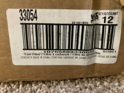WIX Filters - 33054 Fuel (Complete In-Line) Filter, **12-PACK**