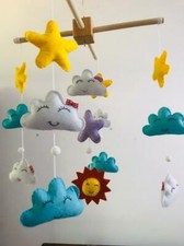 Baby felt cot Mobile/Nursery Mobile Cot /crib Mobile-3D Handmade/Bedroom Decor