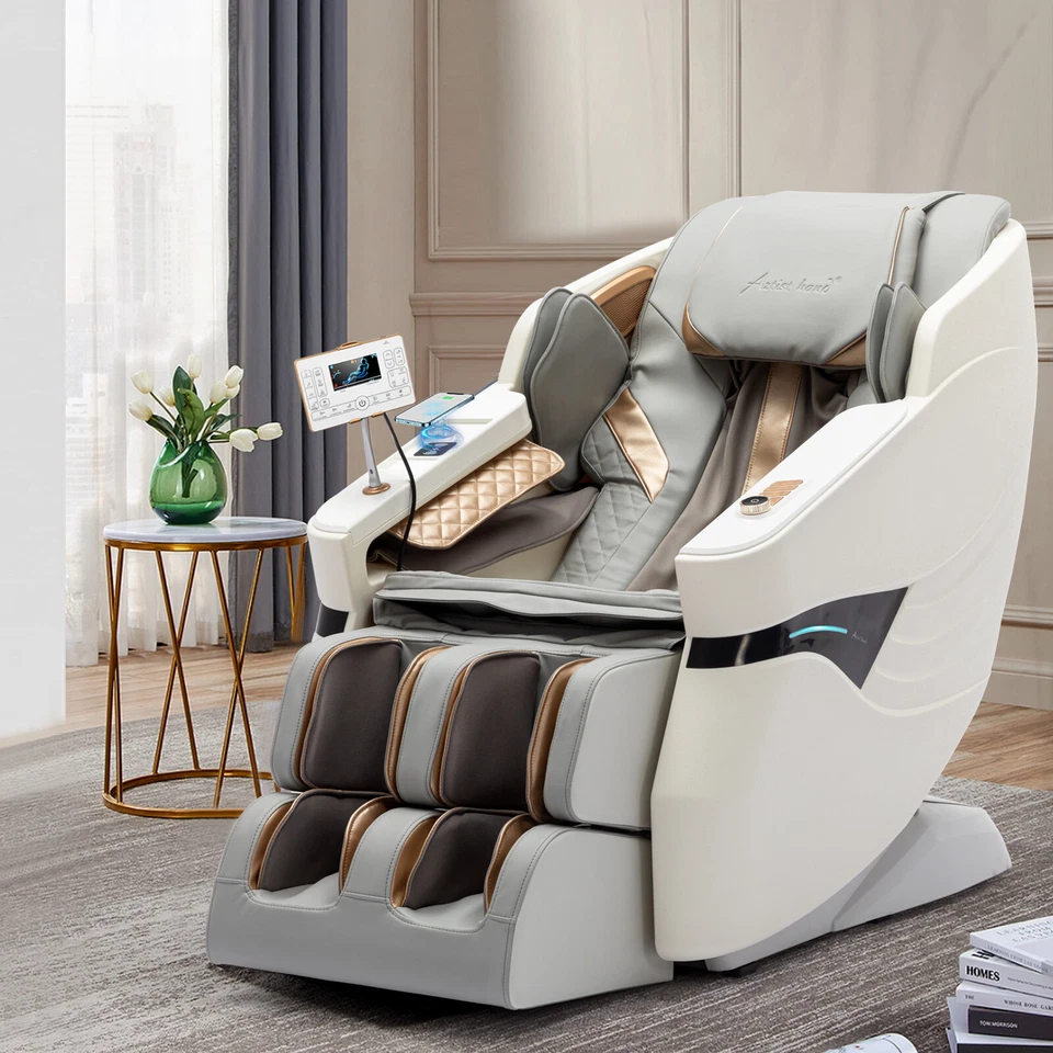 White Full Body 3D Zero Gravity Massage Chair Recliner SL-Track AI Voice Control - Image 2 of 4