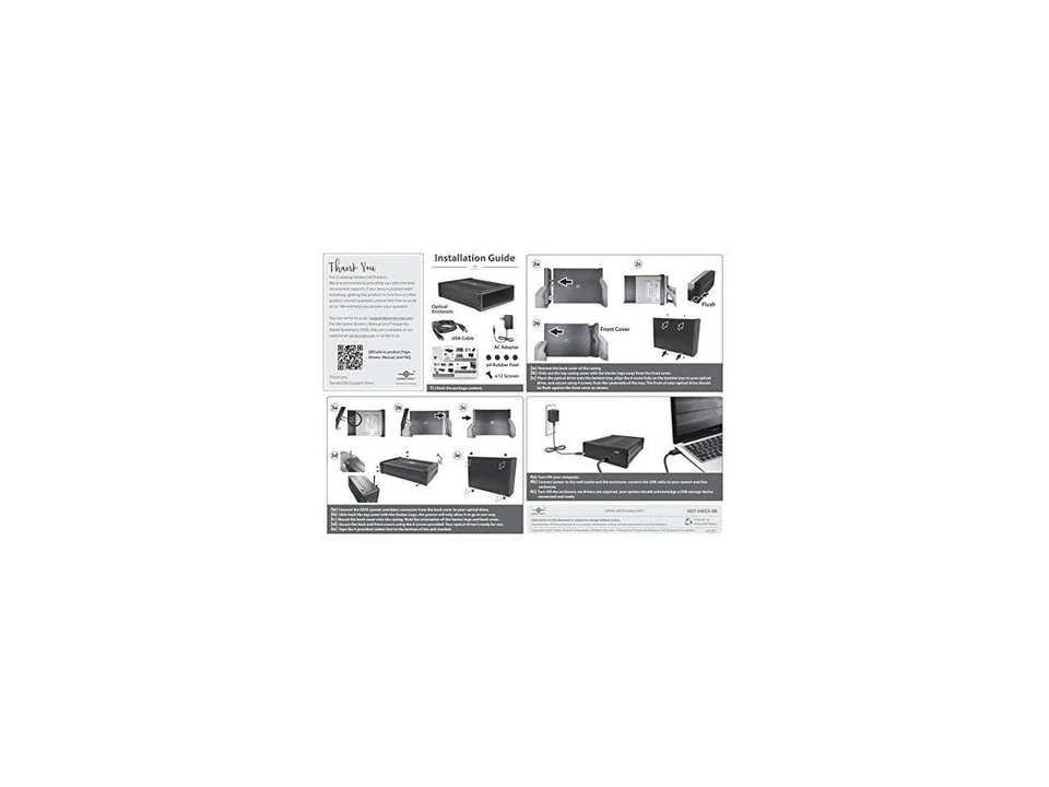 VANTEC NexStar DX2 USB 3.0 External Enclosure for SATA Blu-Ray/CD/DVD Drive - Image 4 of 4