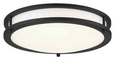 Minka Lavery 714 Vantage 14"W Round LED Flush Mount Ceiling - Coal