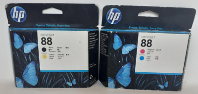 HP 88 C9381A + C9382A CYMK Printhead Druckkopf Officejet Pro K550