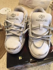 HEELYS WHITE GRAY STYLE 7143 YOUTH SIZE 1