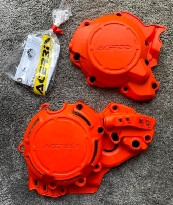 KTM EXC 250 300 TPI  2018-2019  ACERBIS X-POWER IGNITION & CLUTCH COVERS ORANGE