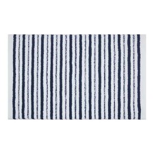 Home essentials,20" x 34",Soft Tufted Stripe Bath Rug, Blue Admiral  White