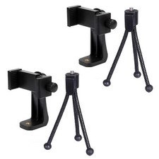 Universal Smartphone Tripod Holder Mount Adapter Set, with Adjustable Clamp