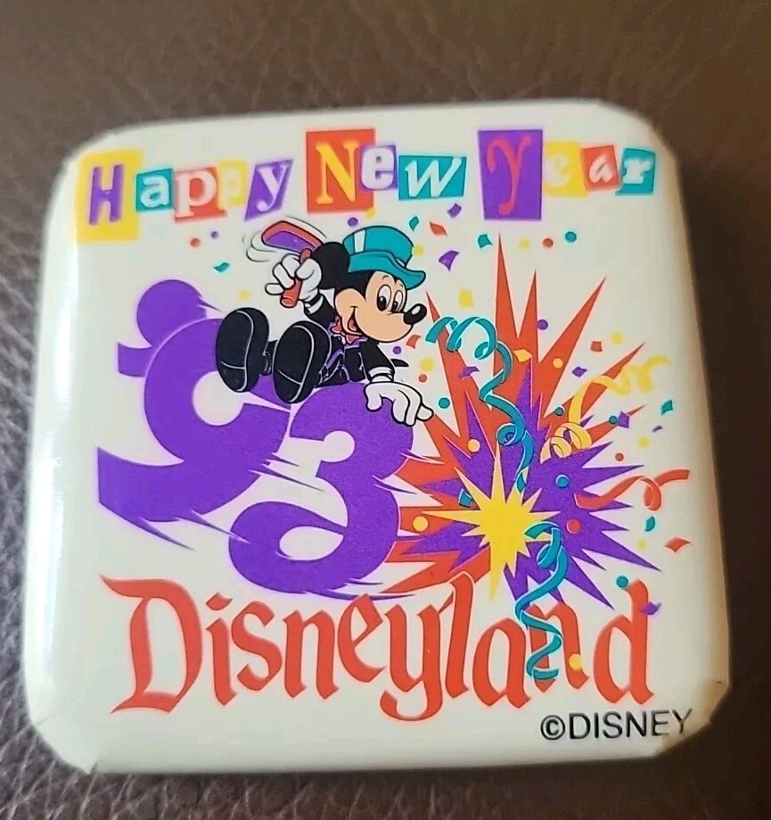 1993 Disneyland Happy New Year  2"  Pinback Button