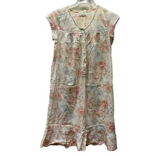 S Nicole Vintage Nightgown Gown Floral Lace Red White Satin pink cream new rose