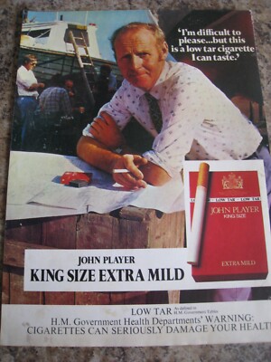 JOHN PLAYER KING SIZE EXTRA MILDE ZIGARETTEN LOW TAR BOOT 1978 WERBUNG A4 AKTE 43