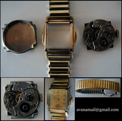 HELBROS SWISS 40ER JAHRE LADY 17 J. GEHÄUSE FORM VERGOLDET BESONDERES ARMBAND