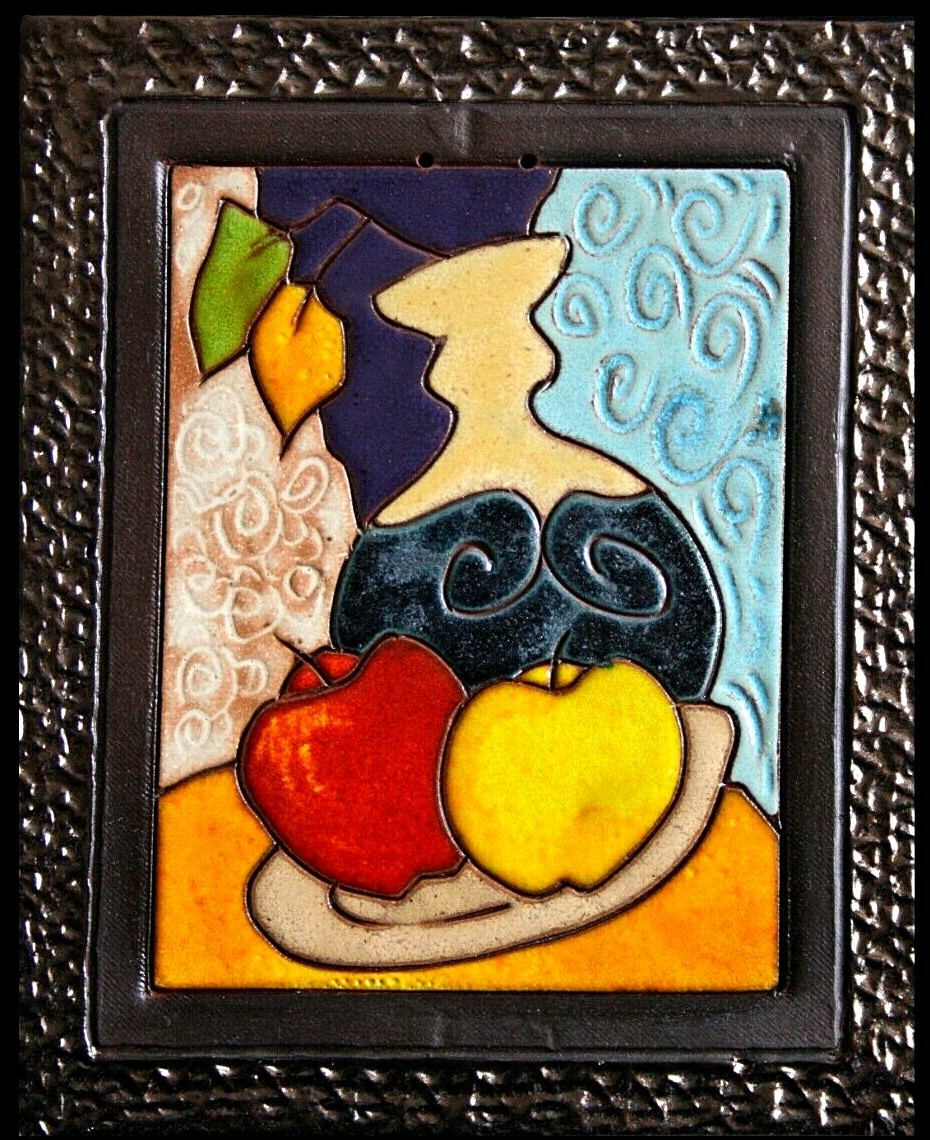 Ceramic Art Tile, Decorative Tile , Home Decor, Handpainted ceramic