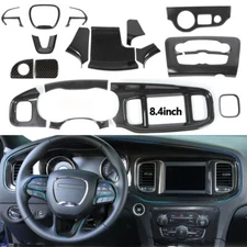 17x Carbon Fiber Center Console Dash Panel Cover Trim Kit for Dodge Charger 15+