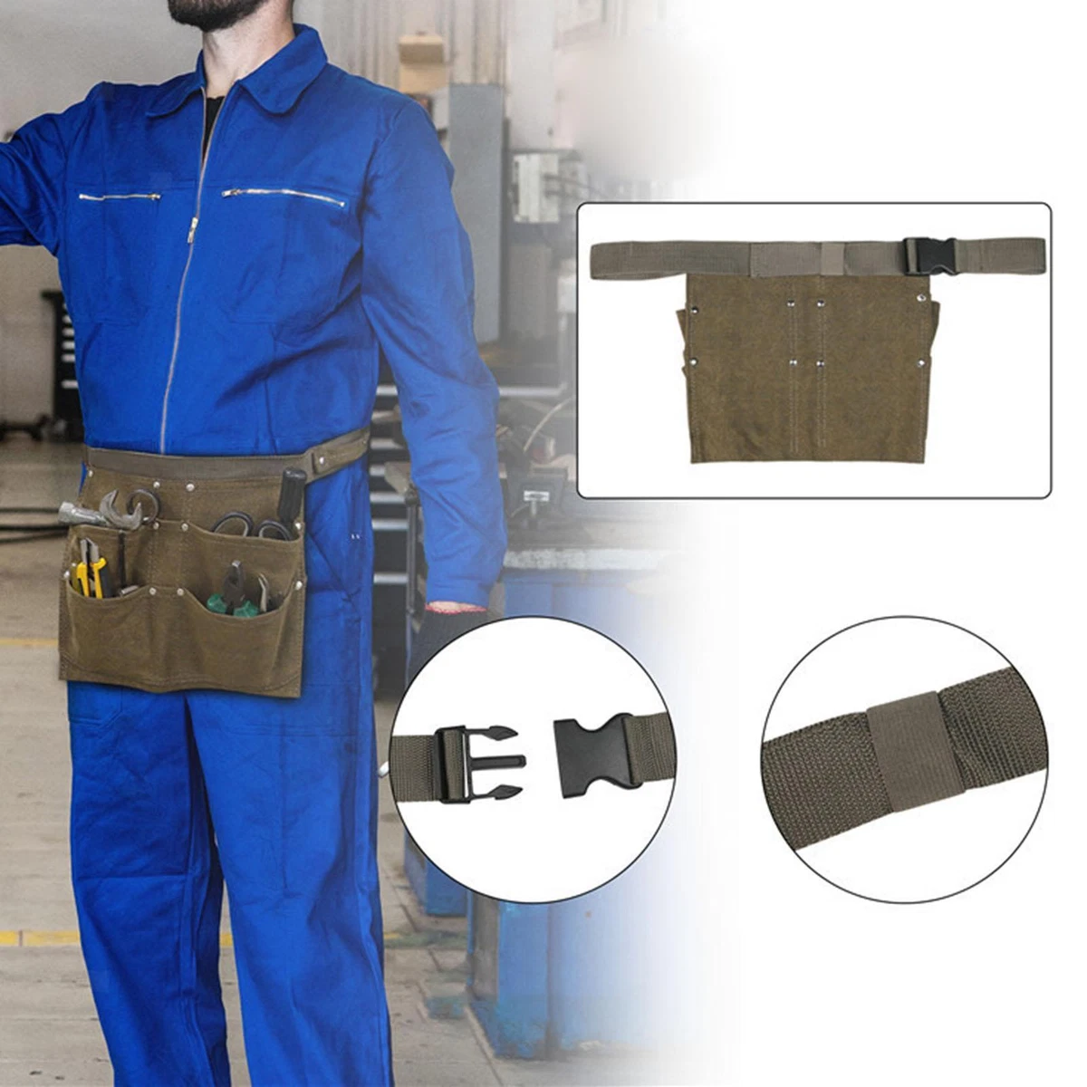 Werkzeuggürtel Mit 8 Taschen - Verstellbar Für Gärtner & Handwerker