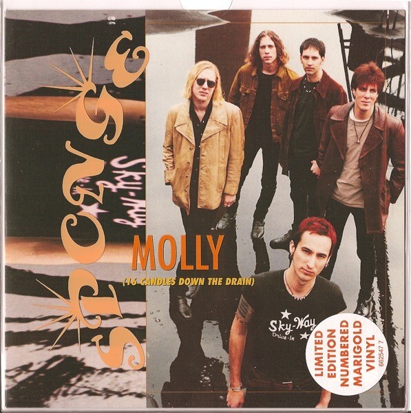 Sponge – Molly (16 Candles Down The Drain),YELLOW VINYL,L.E.NUMBERED,7",45 RPM