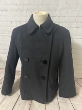 G.e.t Get Women Blazer Jacket Black Double Breasted Wool Cashmere Career Work S