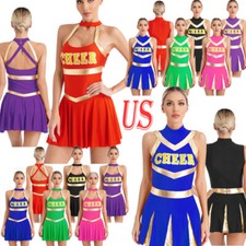 Womens Cheerleading Costume Fancy Dress High School Musical Uniform Halloween
