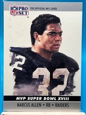 1990 Pro Set Marcus Allen Los Angeles Raiders #18 MVP Super Bowl XVIII