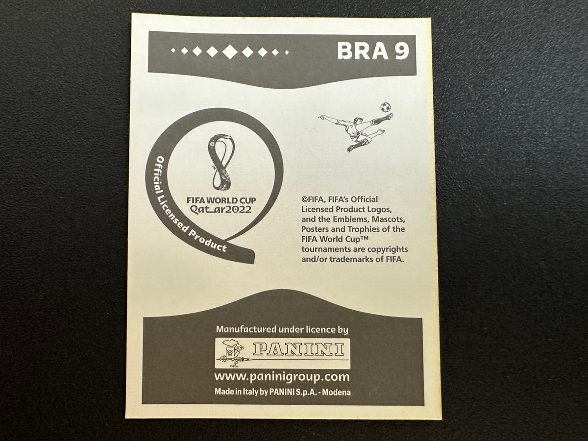 2022 Panini World Cup Stickers Qatar Thiago Silva Gold Border BRA9