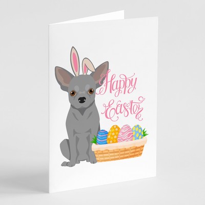 Silver Chihuahua Easter Greeting Cards and Envelopes Pack of 8 WDK4992GCA7P