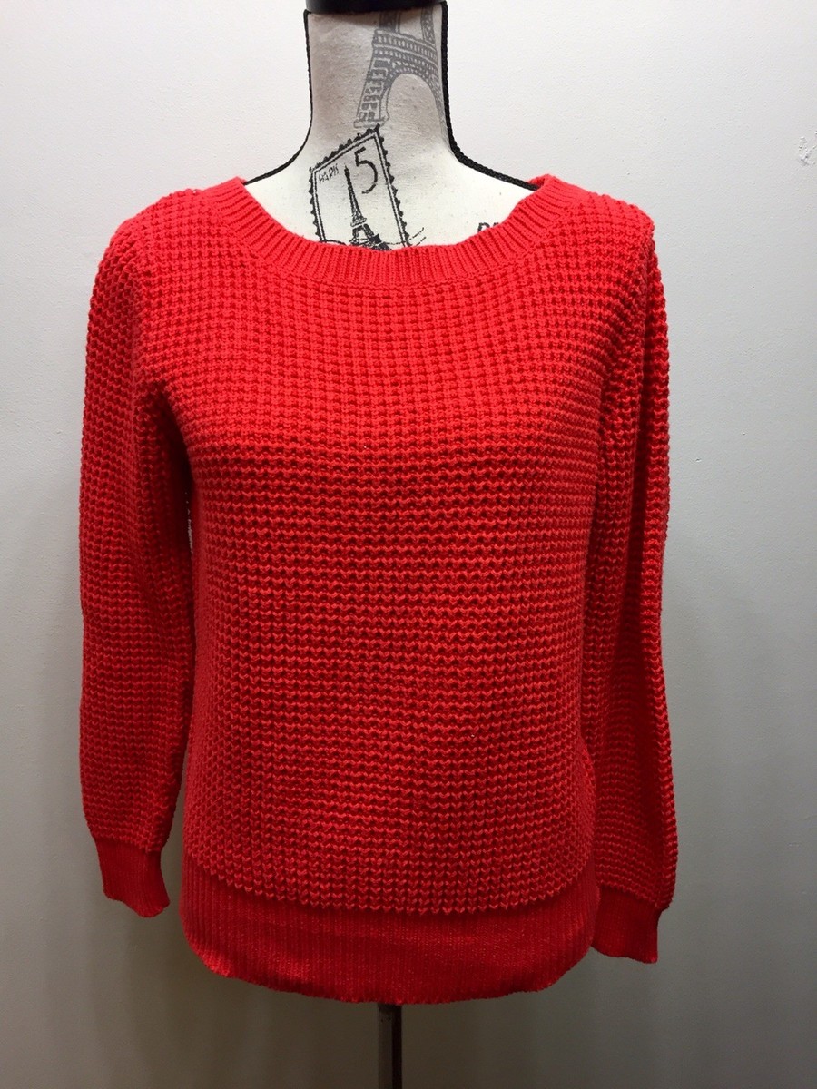 Crew Neck Joe Fresh Sweaters Joe Fresh Women Crew Neck Sweater Orange  Medium Cotton Blend