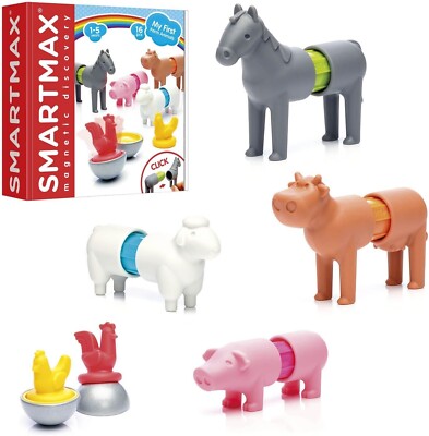 Smartmax My First Farm Animals Magnetic Discovery 20 Pieces Parts