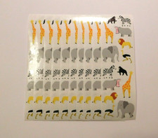 Mrs. Grossman's Stickers Lot of 10 Strips Wild Animals Small Vintage 1995