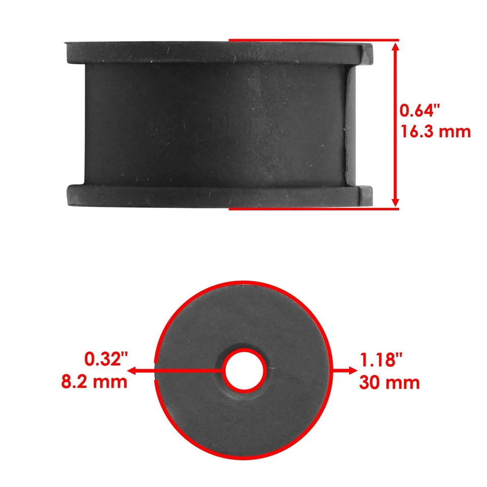 Caltric Muffler Anti-Vibration Rubber for Can-Am Renegade 800R 2012-2015 Qty 4 - Image 2 of 4