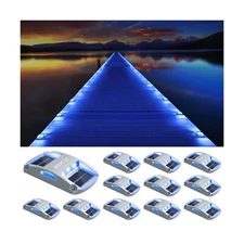 AGPTEK Solar Driveway Lights 12 Pack, Outdoor Deck Dock Marine LED Solar Powe...