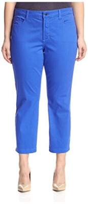 NYDJ women's Audrey Twill ankle Jeans - plus size 24W - Bluebell Blue
