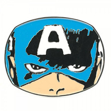 Captain America Face "I See You" Metal Enamel Belt Buckle Jewel-M -NEW