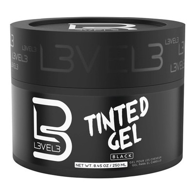 L3 Level 3 Black Tinted Hair Gel - Cover Grays 8.45 Fl Oz (Pack of 1),