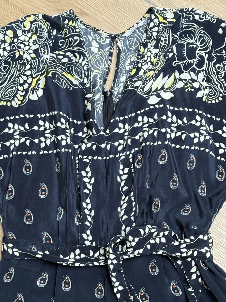 Frogbox Overall Jumpsuit blau floral Gürtel Marlene Hose Gr. 38 TOP - Bild 3 von 4